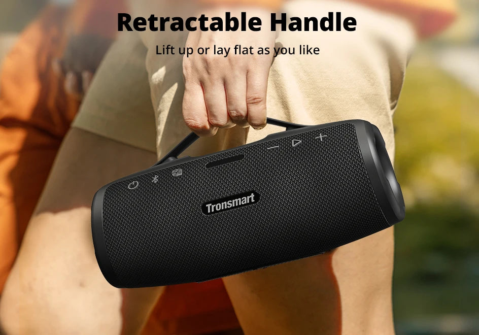 Tronsmart Mirtune S100 Bluetooth Speaker Powerful Speaker with 50W, IPX7 Waterproof, Retractable Handle, Built-in Powerbank
