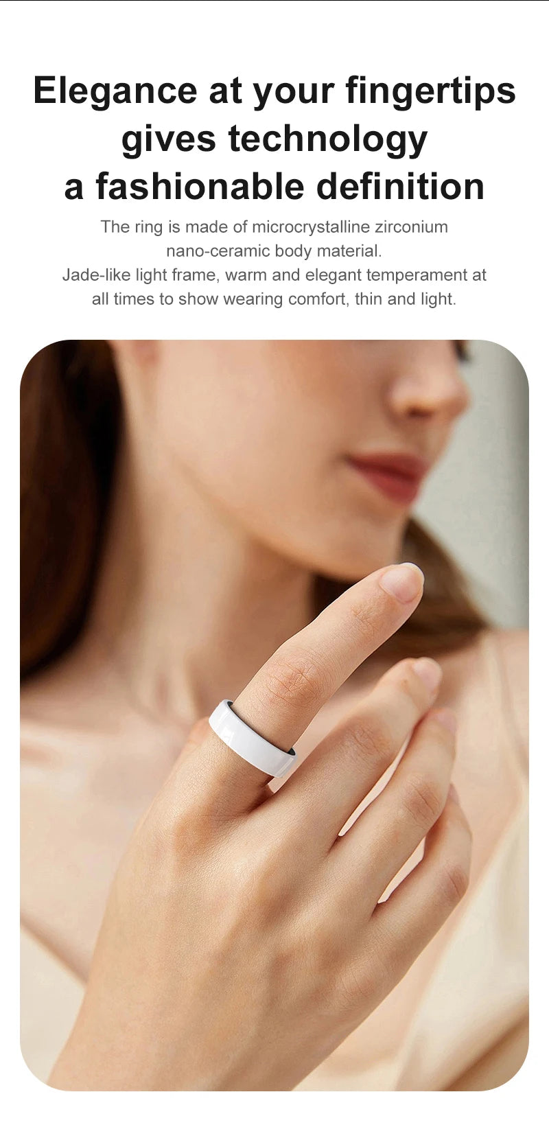 Smart Ring For Men Women With Charging Case,Couple Space Interaction,Health and Sleep Monitor,Multi Sport Mode,5ATM Waterproof